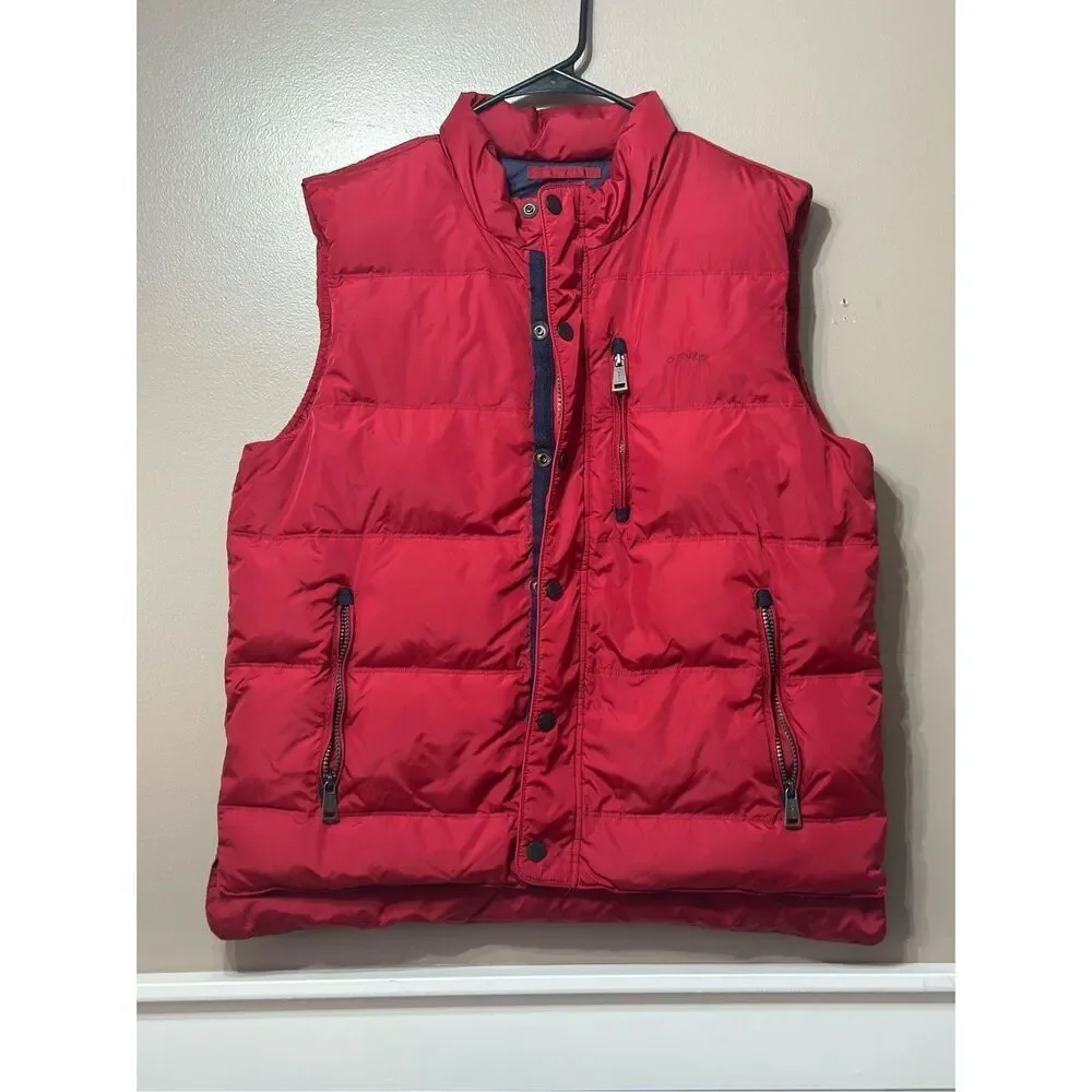NWOT Orvis Essex Duck Down Bright Red Duck Down Puffer Vest Men's Medium